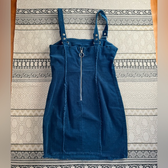 Corduroy jumper dress size L - forever 21 Blue - Picture 6 of 6
